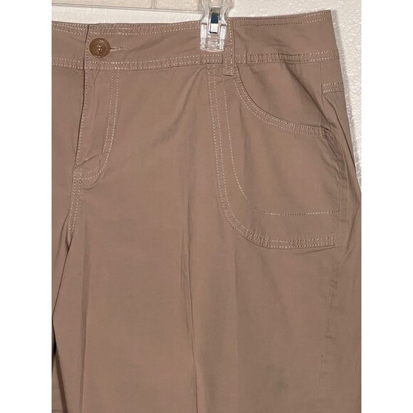 Lane Bryant Women's Beige Capri Pants Size 20 Stretch Cotton Pockets Summer - Picture 6 of 10